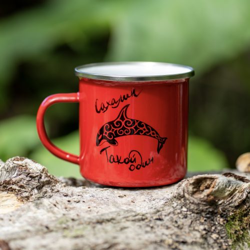 Кружка эмалированная  Косатка