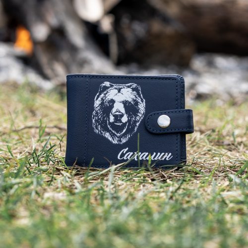 Портмоне Медведь (синий)